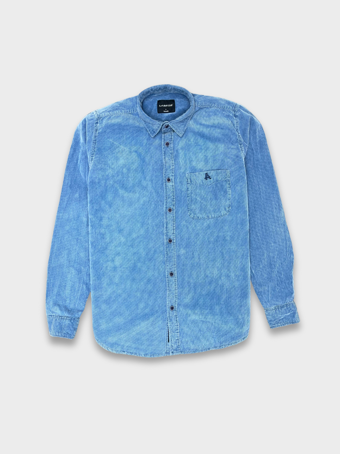 Men’s Texture Indigo Velvet Corduroy Shirt