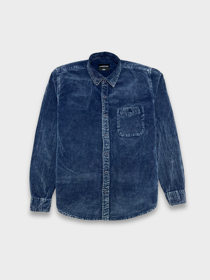 Men’s Texture Indigo Velvet Corduroy Shirt