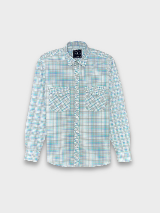 Men's Multicolor Checkered Slim Fit Oxford Shirt
