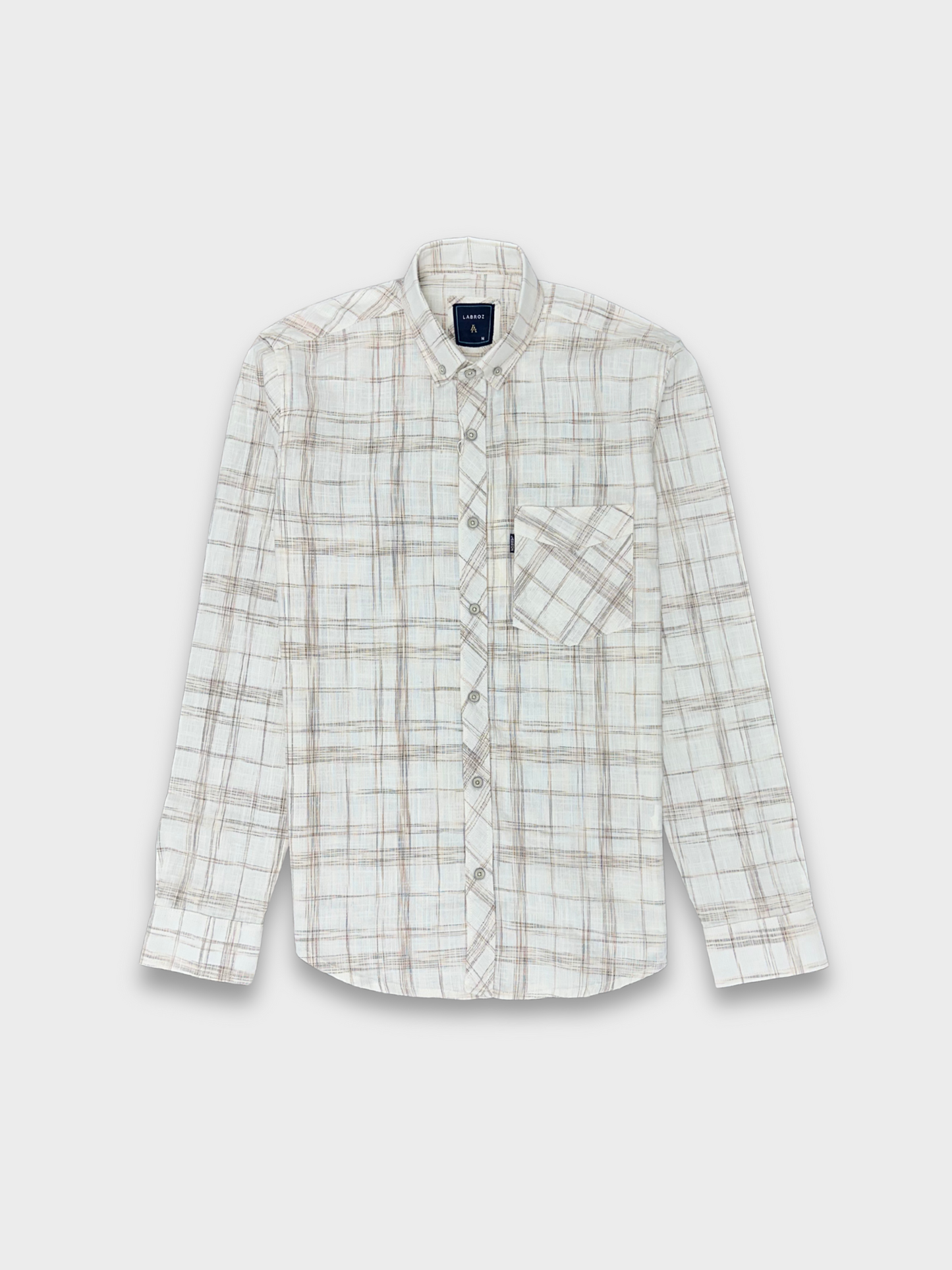 Men’s Linen Multicolor Check Shirt