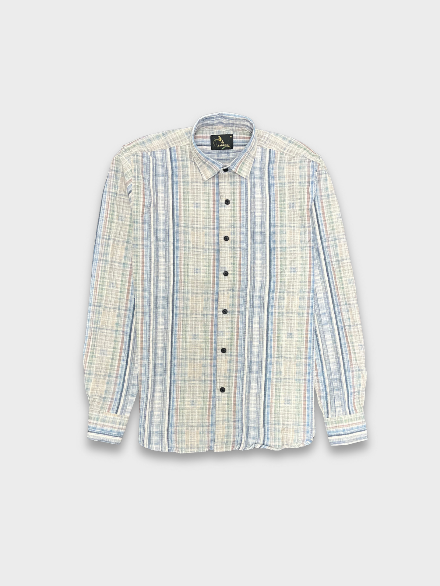 Men’s Crinkle Fabric Abstract Print Shirt