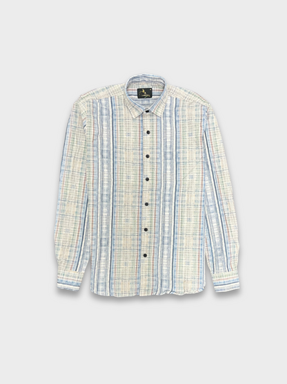 Men’s Crinkle Fabric Abstract Print Shirt