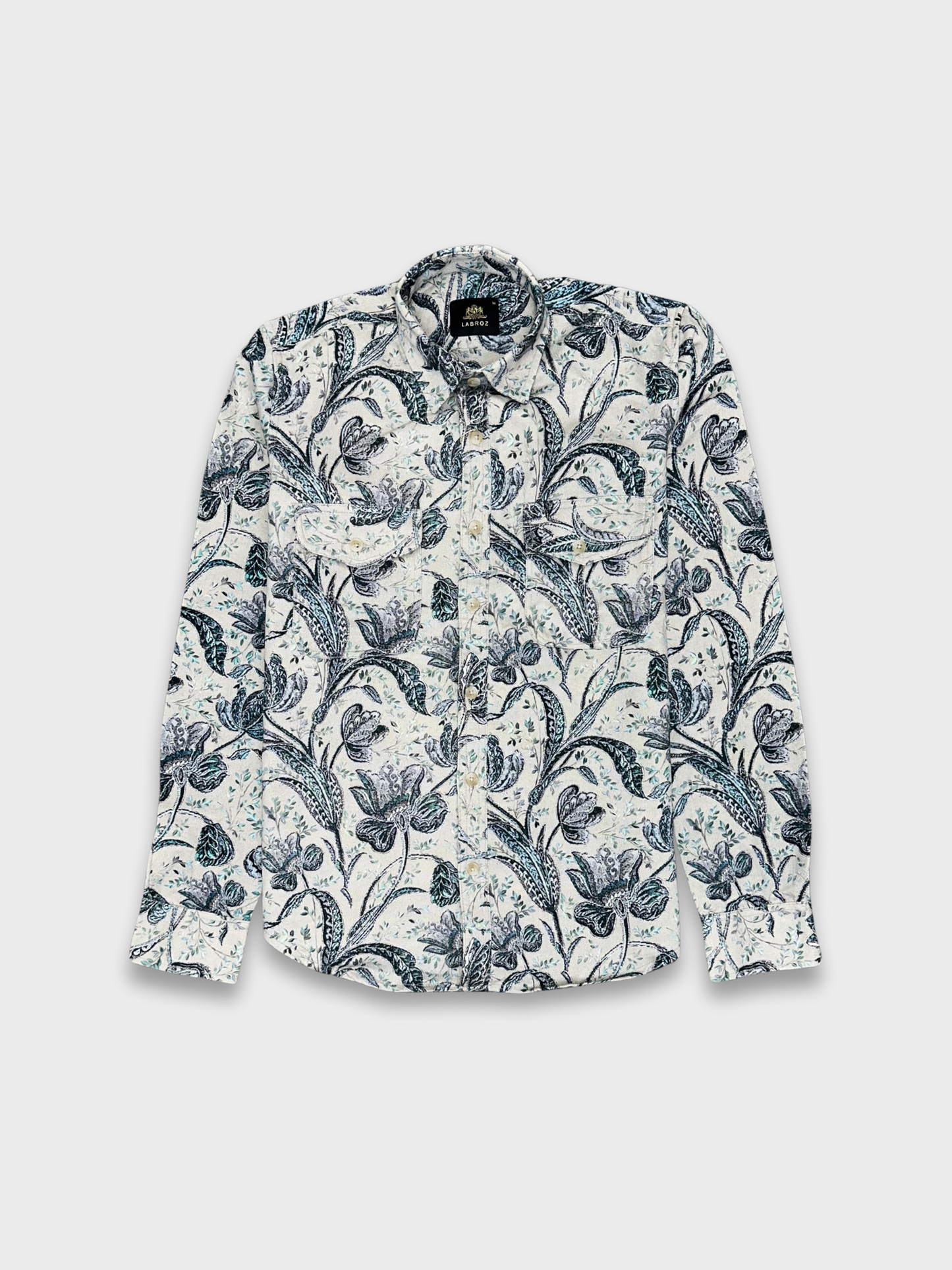 Men’s Heavy Drill Floral Print Shirt