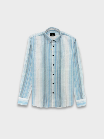 Men’s Crinkle Fabric Abstract Print Shirt