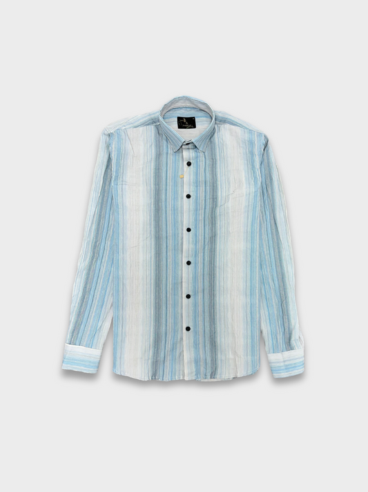 Men’s Crinkle Fabric Abstract Print Shirt