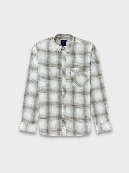 Men’s Linen Multicolor Check Shirt