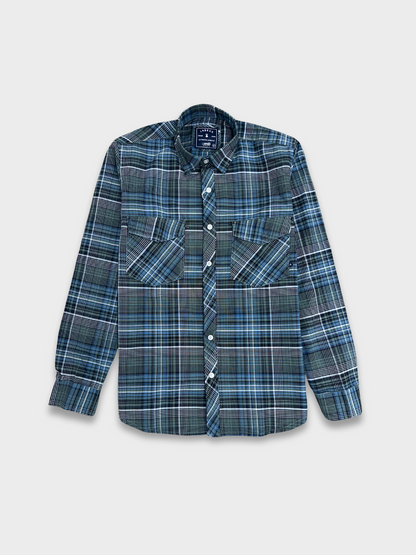 Men's Multicolor Checkered Slim Fit Oxford Shirt