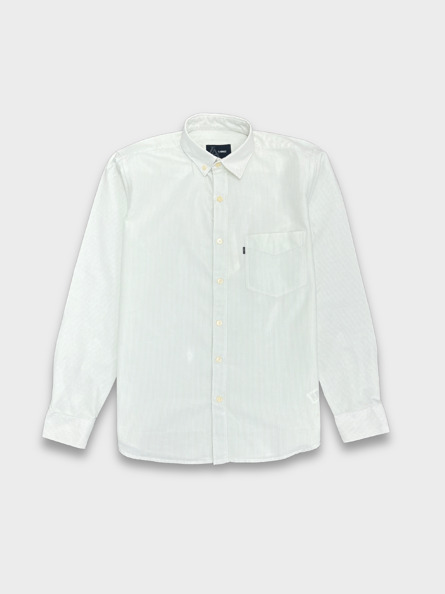 Men's Slim Fit Soft Green Striped Oxford TFO Shirt