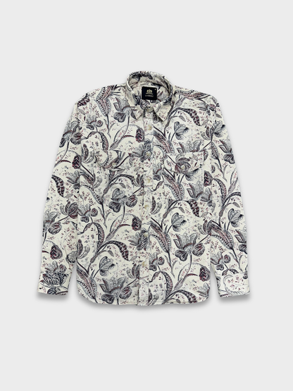 Men’s Heavy Drill Floral Print Shirt