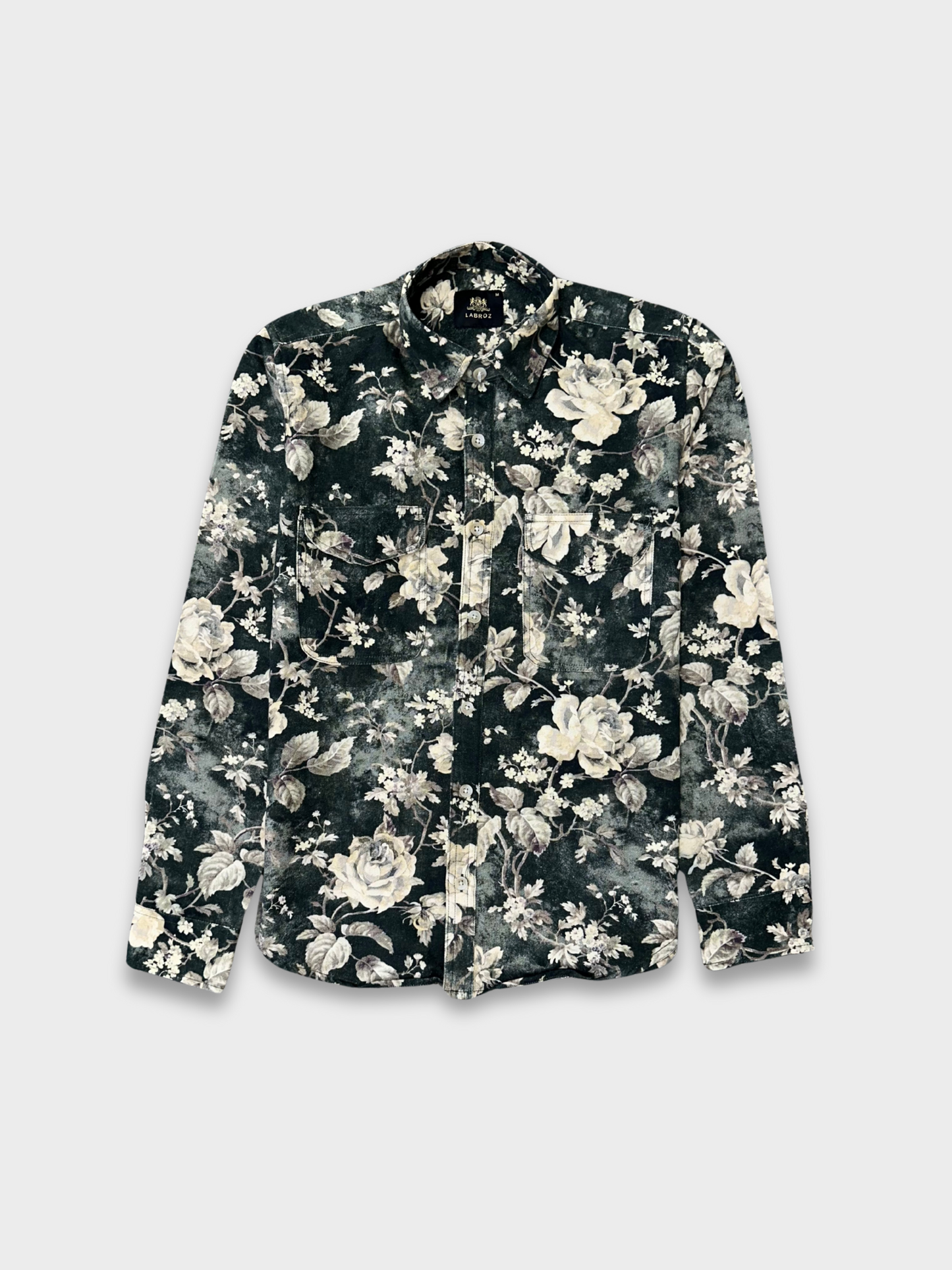 Men’s Heavy Drill Floral Print Shirt