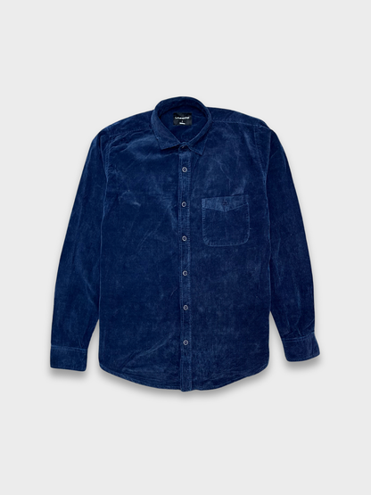 Men’s Texture Indigo Velvet Corduroy Shirt