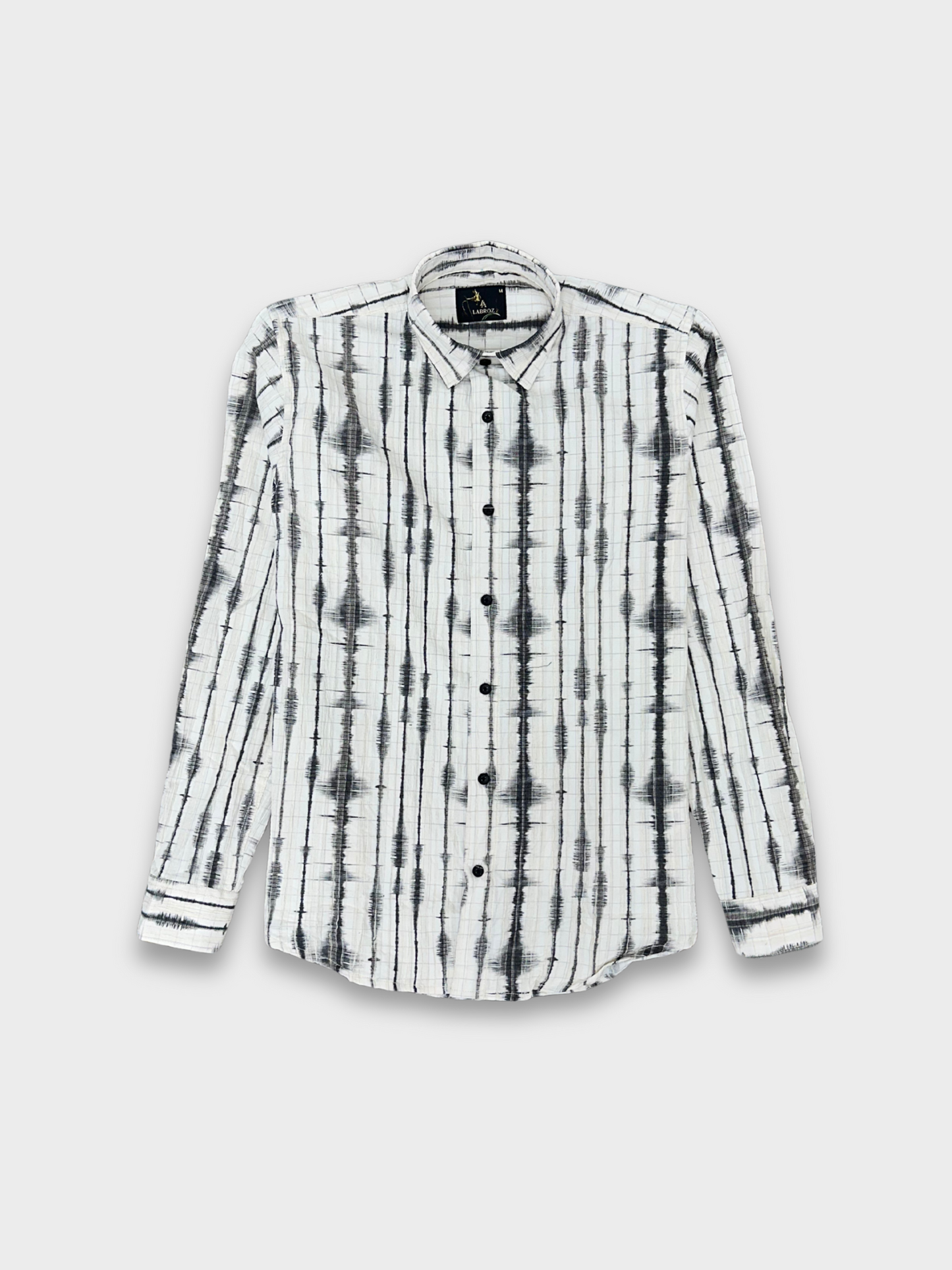 Men’s Crinkle Fabric Abstract Print Shirt