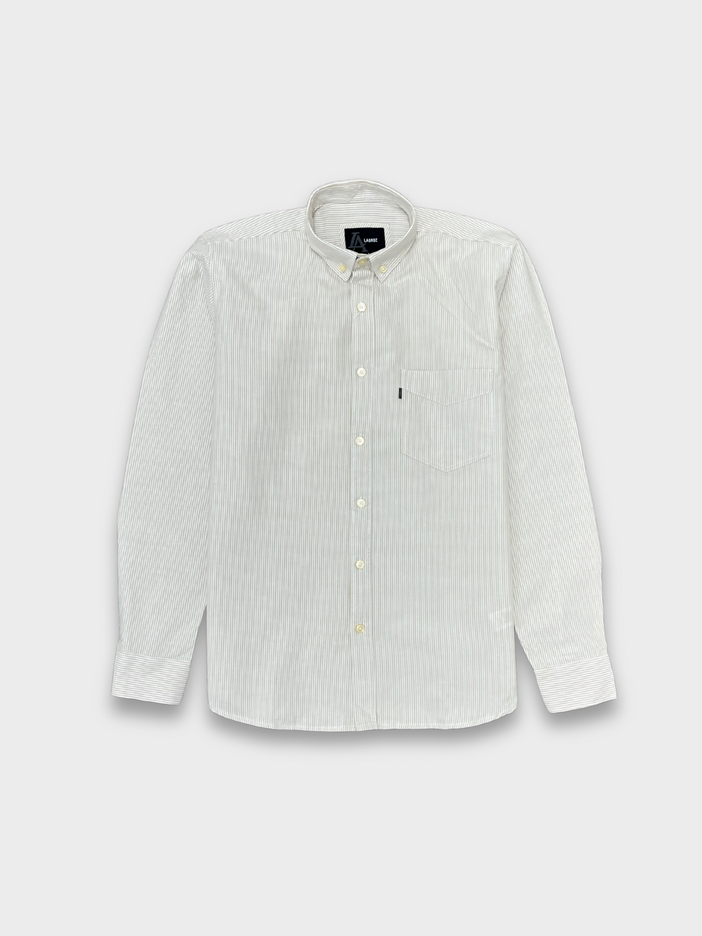 Men's Slim Fit Tan Striped Oxford TFO Shirt