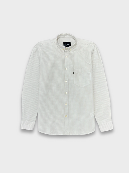 Men's Slim Fit Tan Striped Oxford TFO Shirt