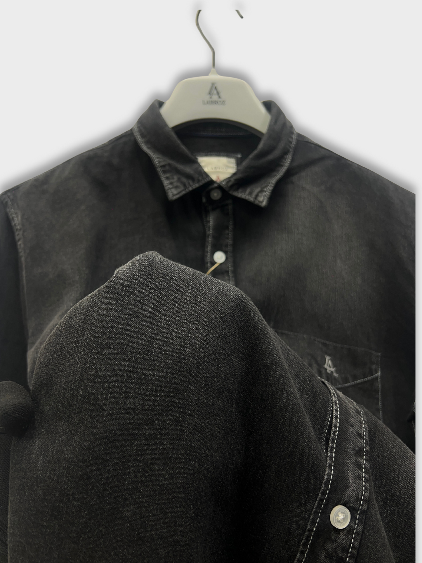 BLACK SLIM FIT DENIM SHIRT