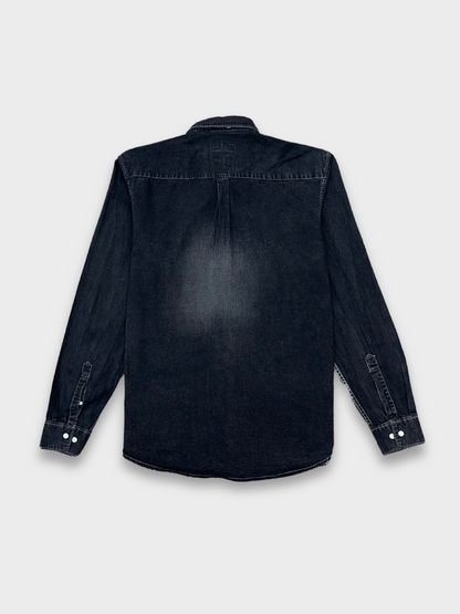 BLACK SLIM FIT DENIM SHIRT
