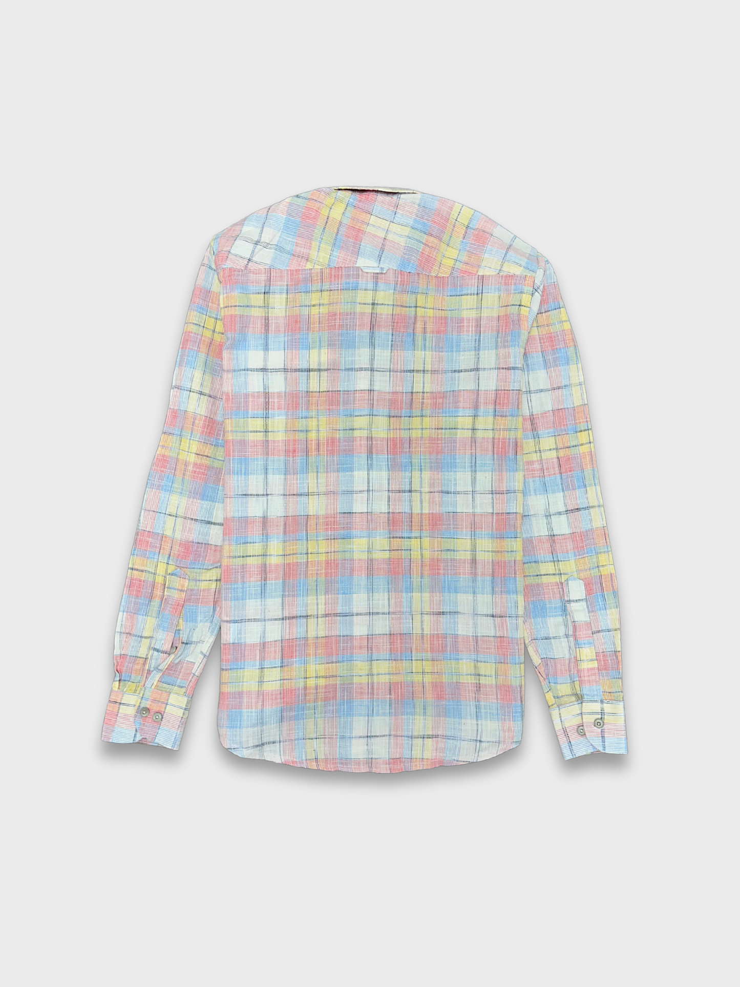 Men’s Linen Multicolor Check Shirt