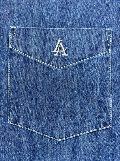 DARK BLUE SLIM FIT DENIM SHIRT