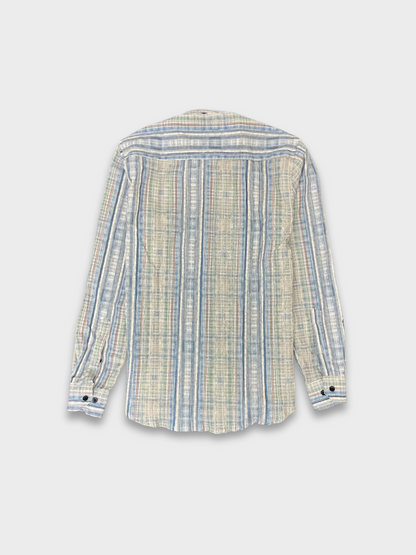 Men’s Crinkle Fabric Abstract Print Shirt