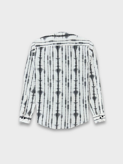 Men’s Crinkle Fabric Abstract Print Shirt