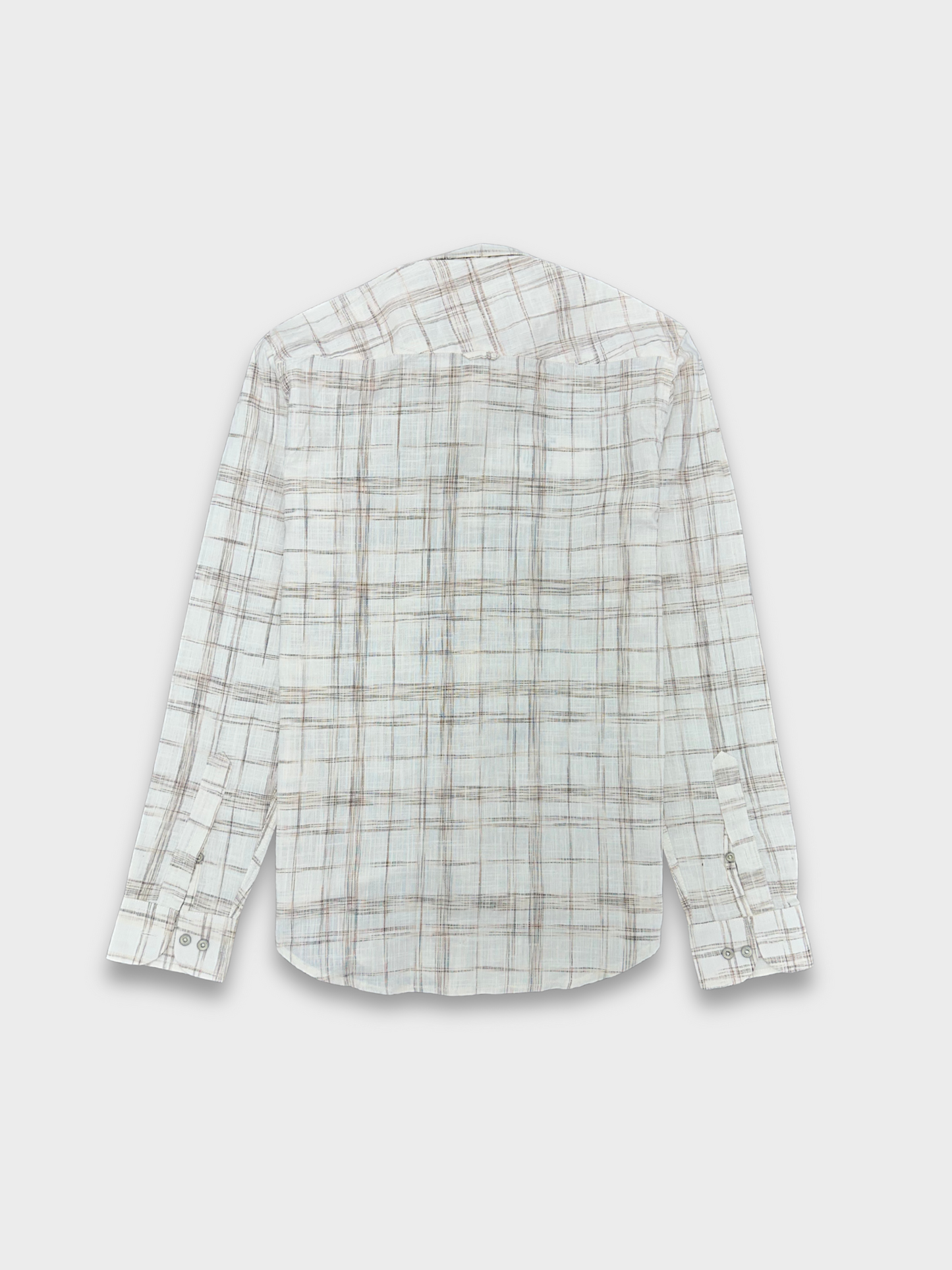 Men’s Linen Multicolor Check Shirt