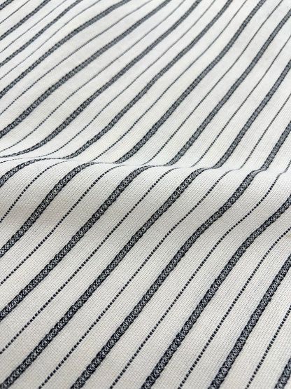 Men's White Linen Striped Slim Fit Shirt
