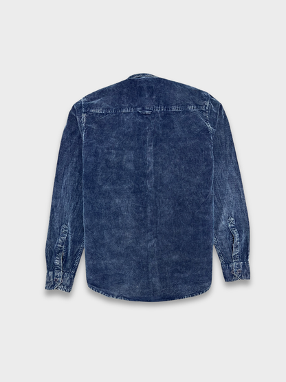 Men’s Texture Indigo Velvet Corduroy Shirt