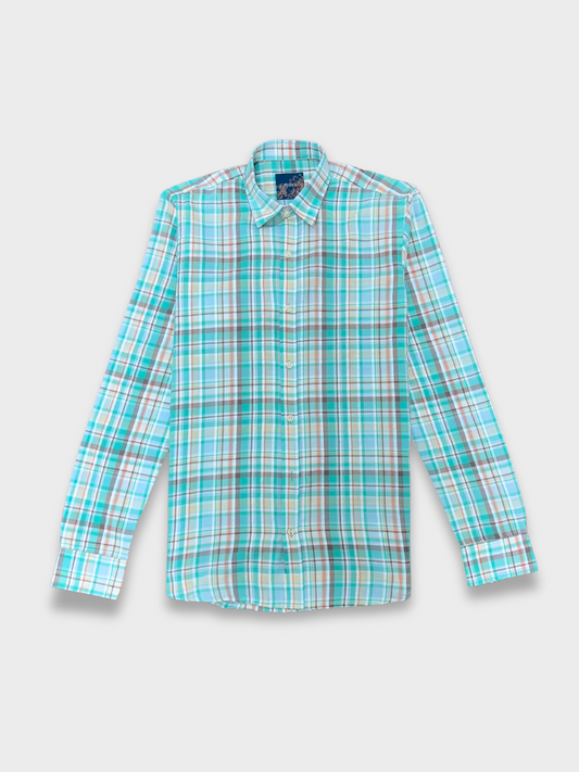 Men's Multicolor Check Slim Fit Shirt
