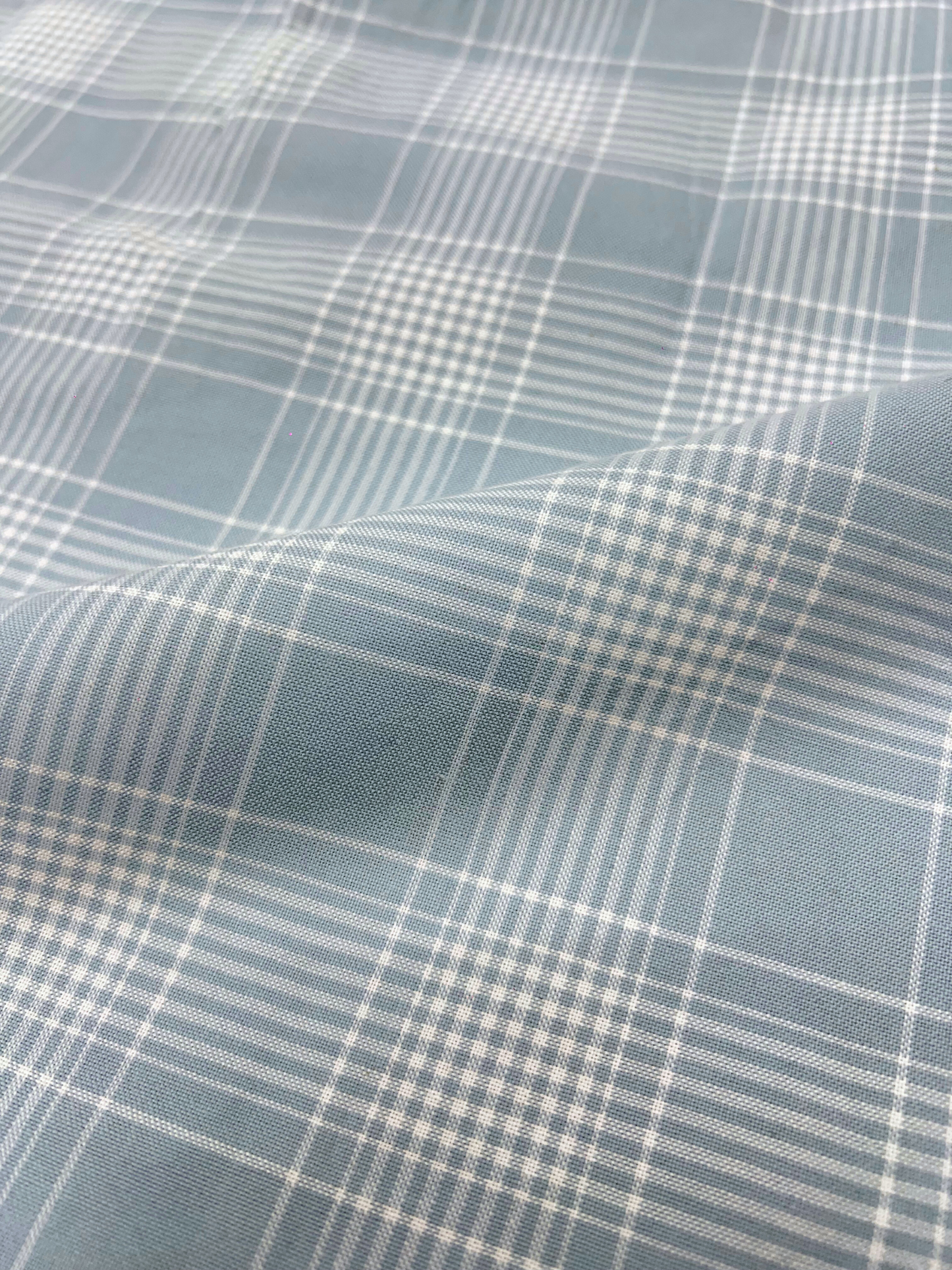 BLUE OXFORD  CHECKERED SLIM FIT SHIRT