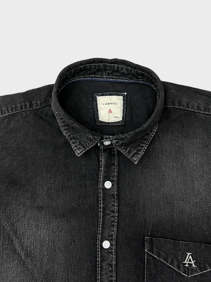 BLACK SLIM FIT DENIM SHIRT