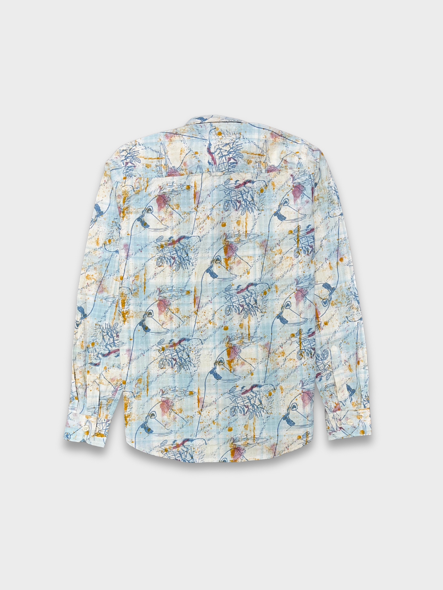 Men’s Fancy Dobby Multicolor Abstract Print Shirt