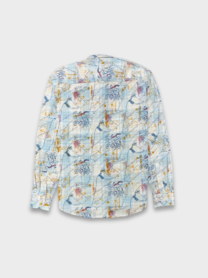 Men’s Fancy Dobby Multicolor Abstract Print Shirt
