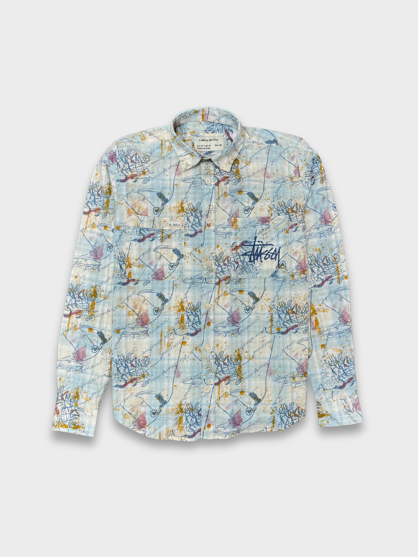 Men’s Fancy Dobby Multicolor Abstract Print Shirt