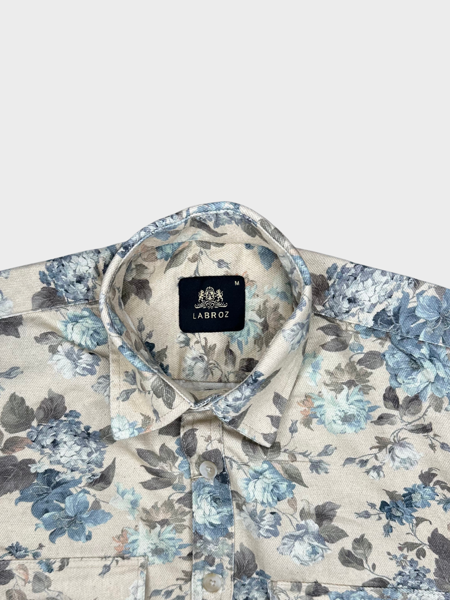 Men’s Heavy Drill Floral Print Shirt