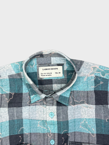 Men’s Fancy Dobby Multicolor Abstract Print Shirt