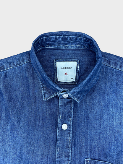 DARK BLUE SLIM FIT DENIM SHIRT