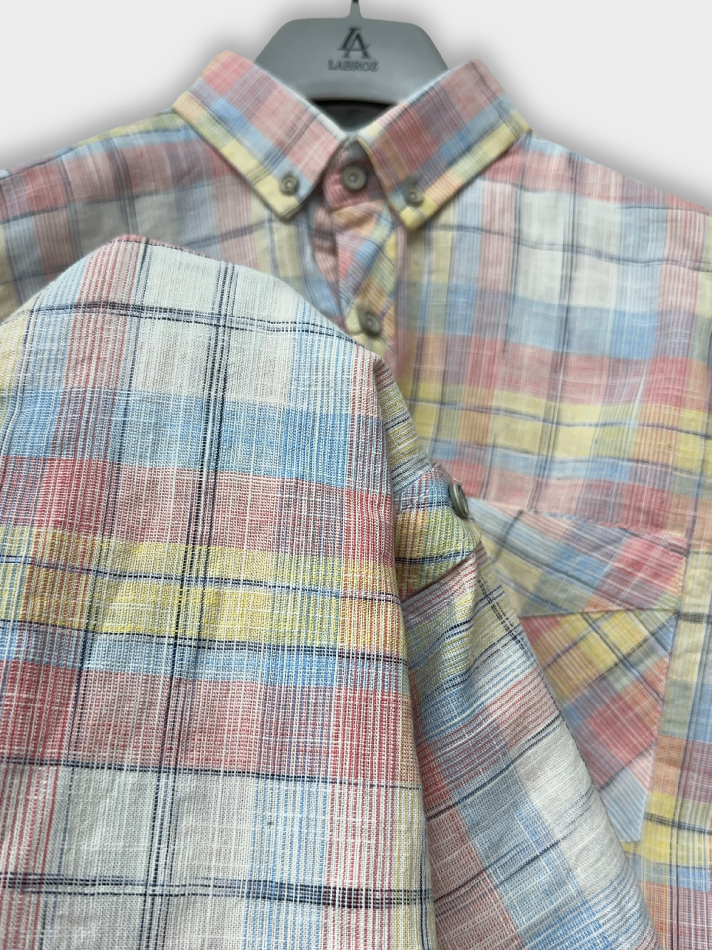 Men’s Linen Multicolor Check Shirt