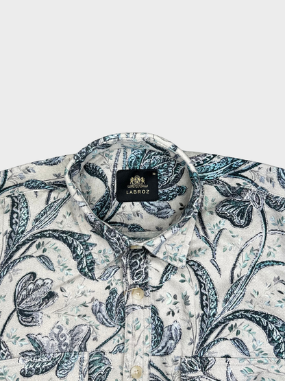 Men’s Heavy Drill Floral Print Shirt