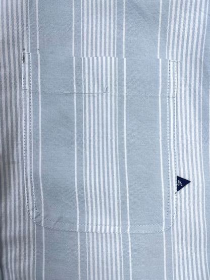 LIGHT BLUE OXFORD STRIPES SLIM FIT SHIRT