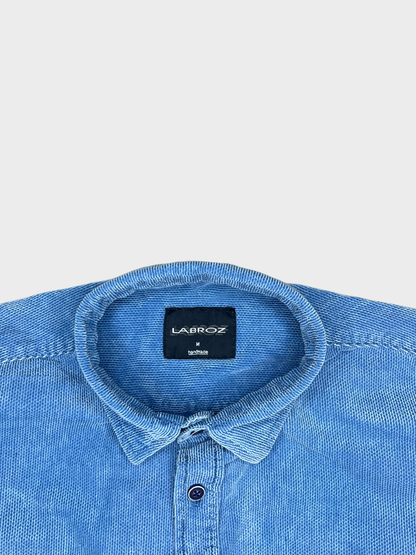 Men’s Texture Indigo Velvet Corduroy Shirt