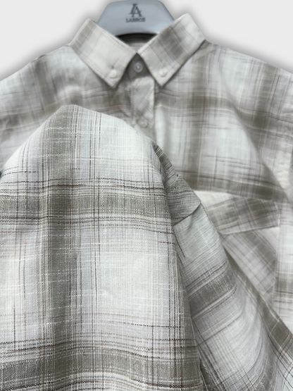 Men’s Linen Multicolor Check Shirt