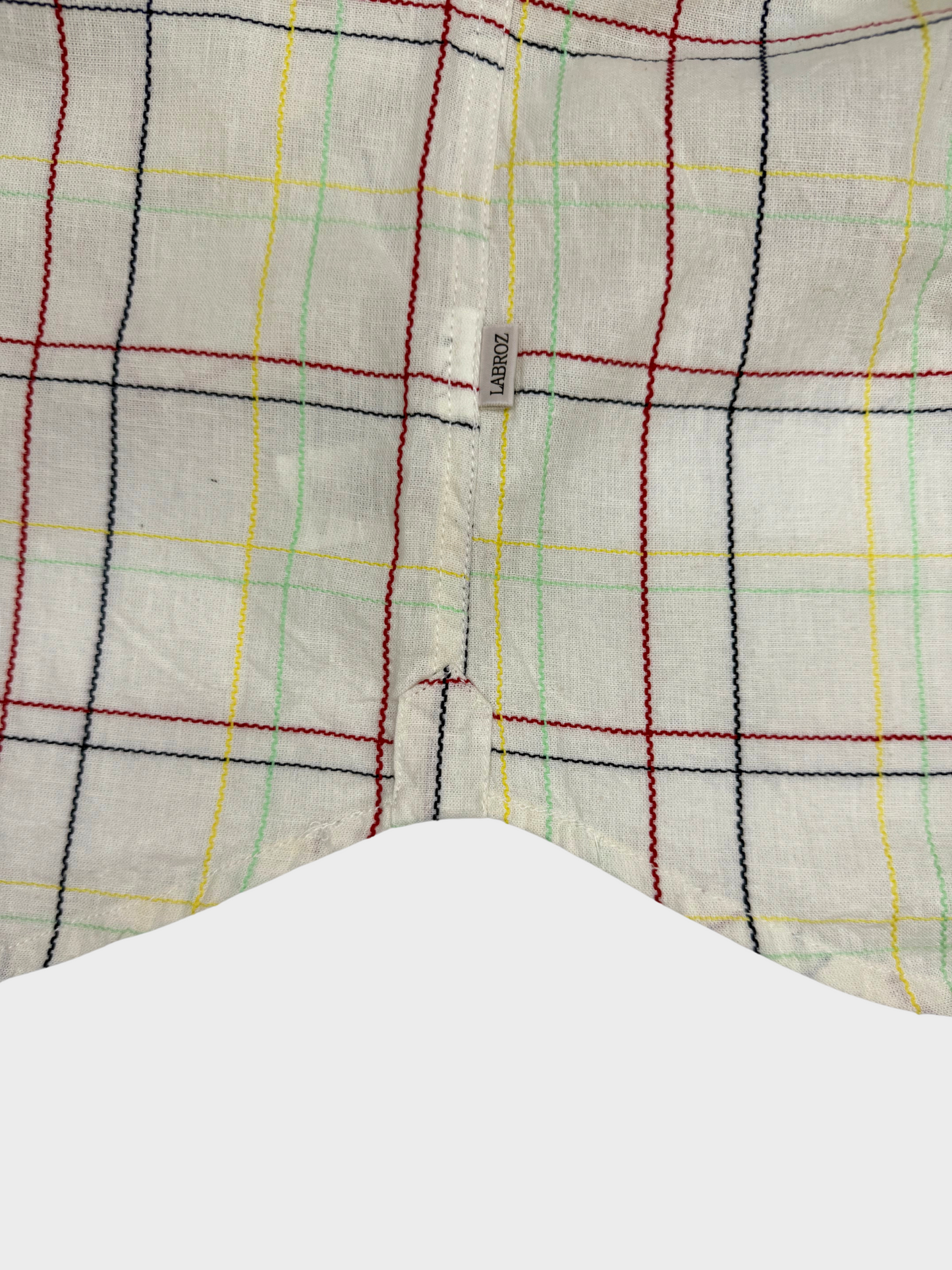 MANDARIN COLLAR WHITE SLIM FIT LINEN BLEND SHIRT