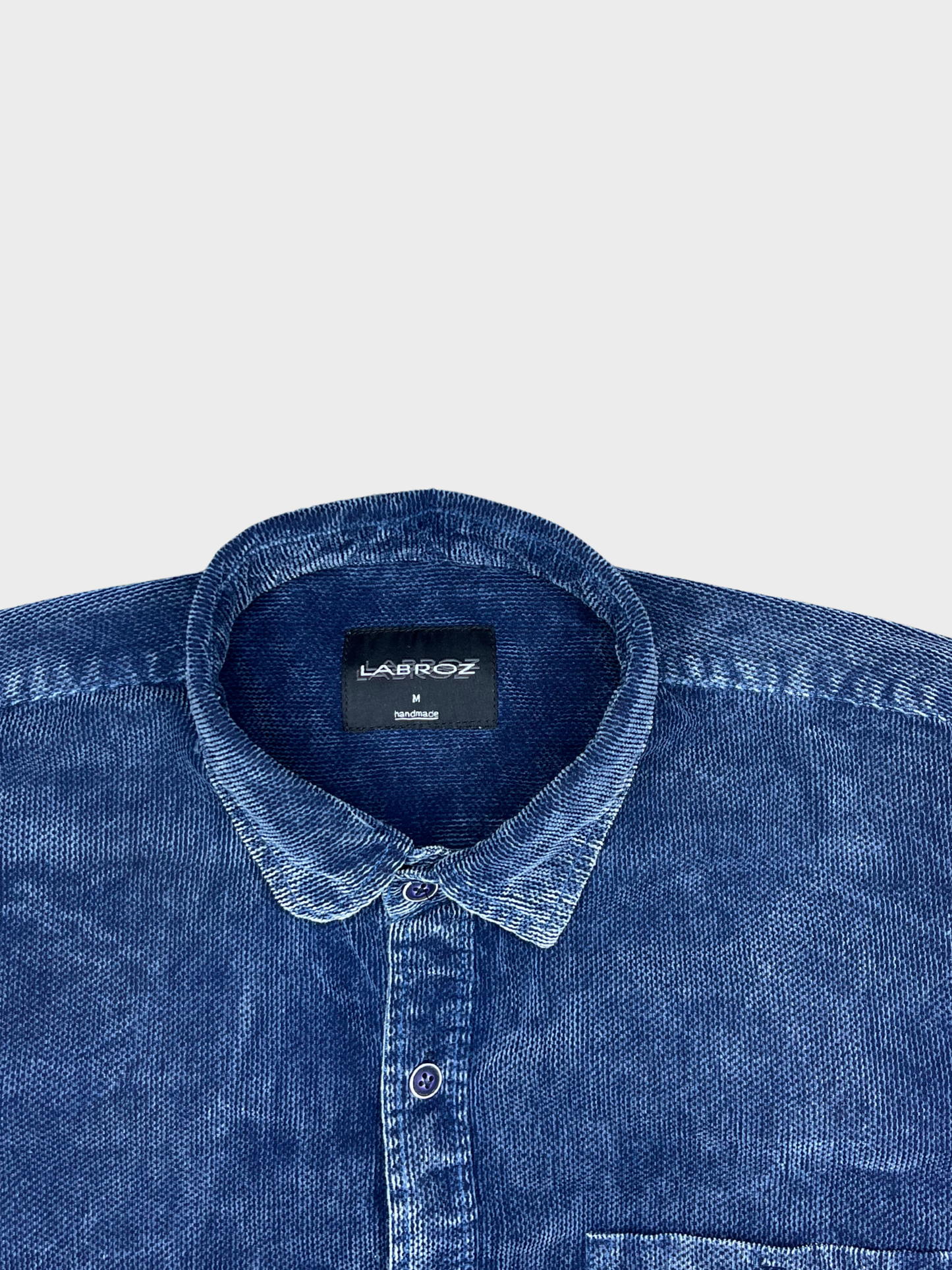 Men’s Texture Indigo Velvet Corduroy Shirt