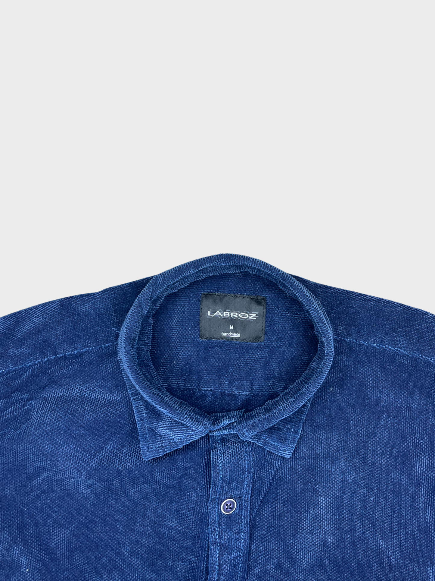 Men’s Texture Indigo Velvet Corduroy Shirt