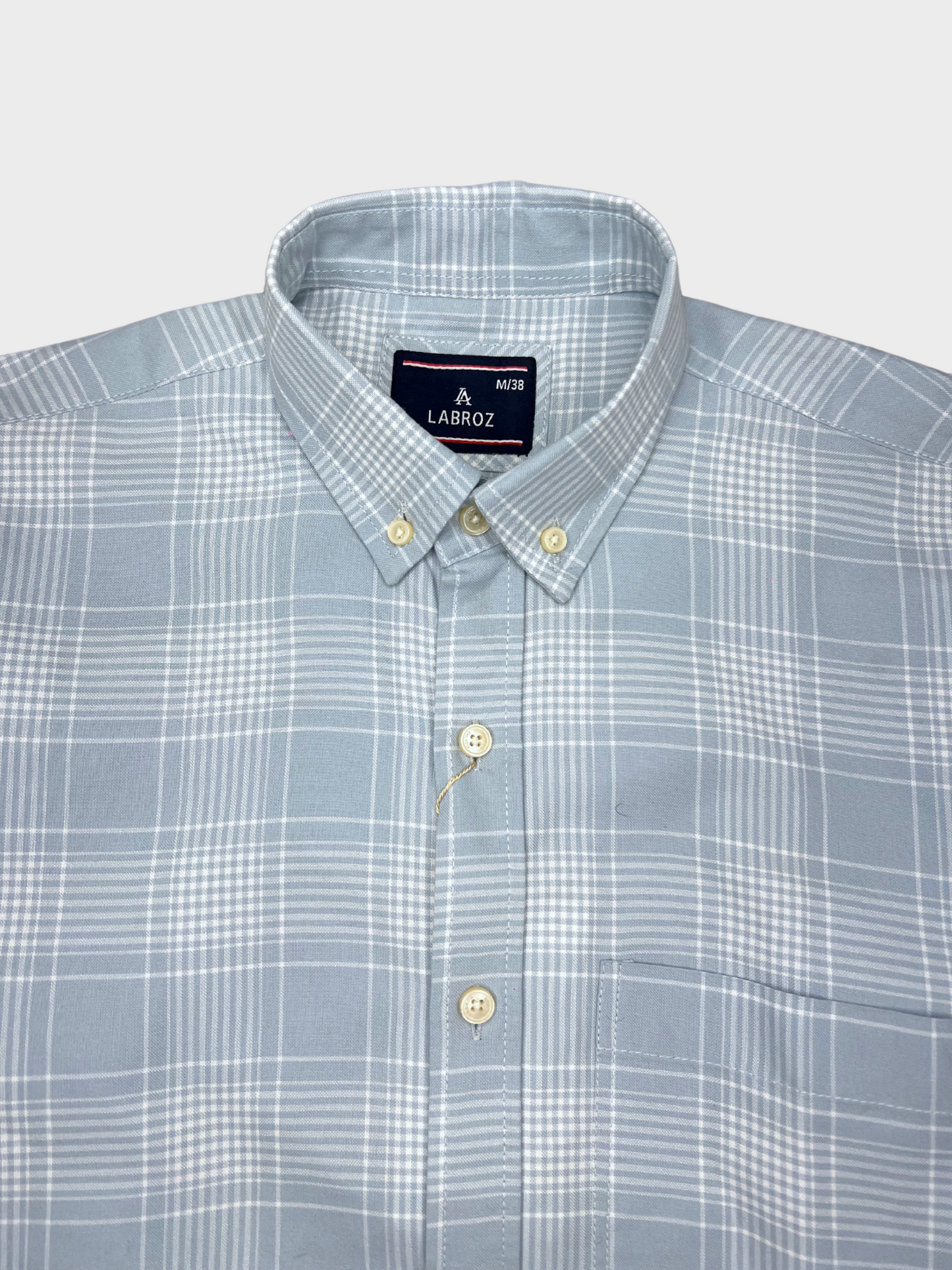 BLUE OXFORD  CHECKERED SLIM FIT SHIRT