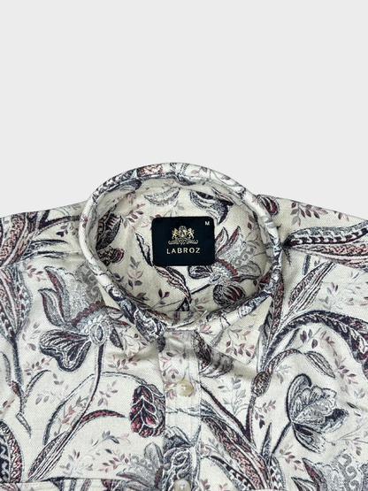 Men’s Heavy Drill Floral Print Shirt