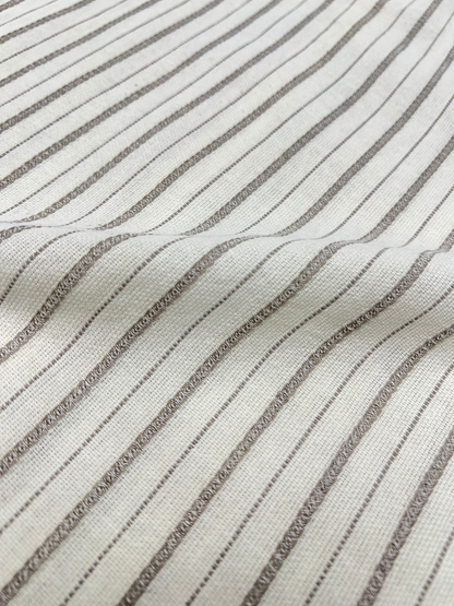 Men's Off White Linen Striped Slim Fit Shirt