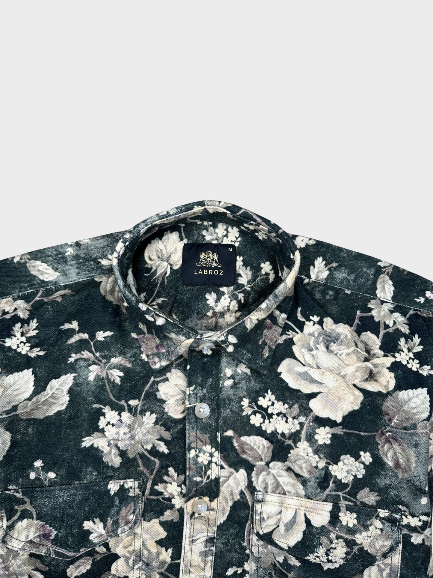 Men’s Heavy Drill Floral Print Shirt