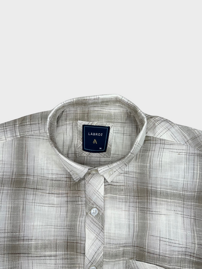 Men’s Linen Multicolor Check Shirt