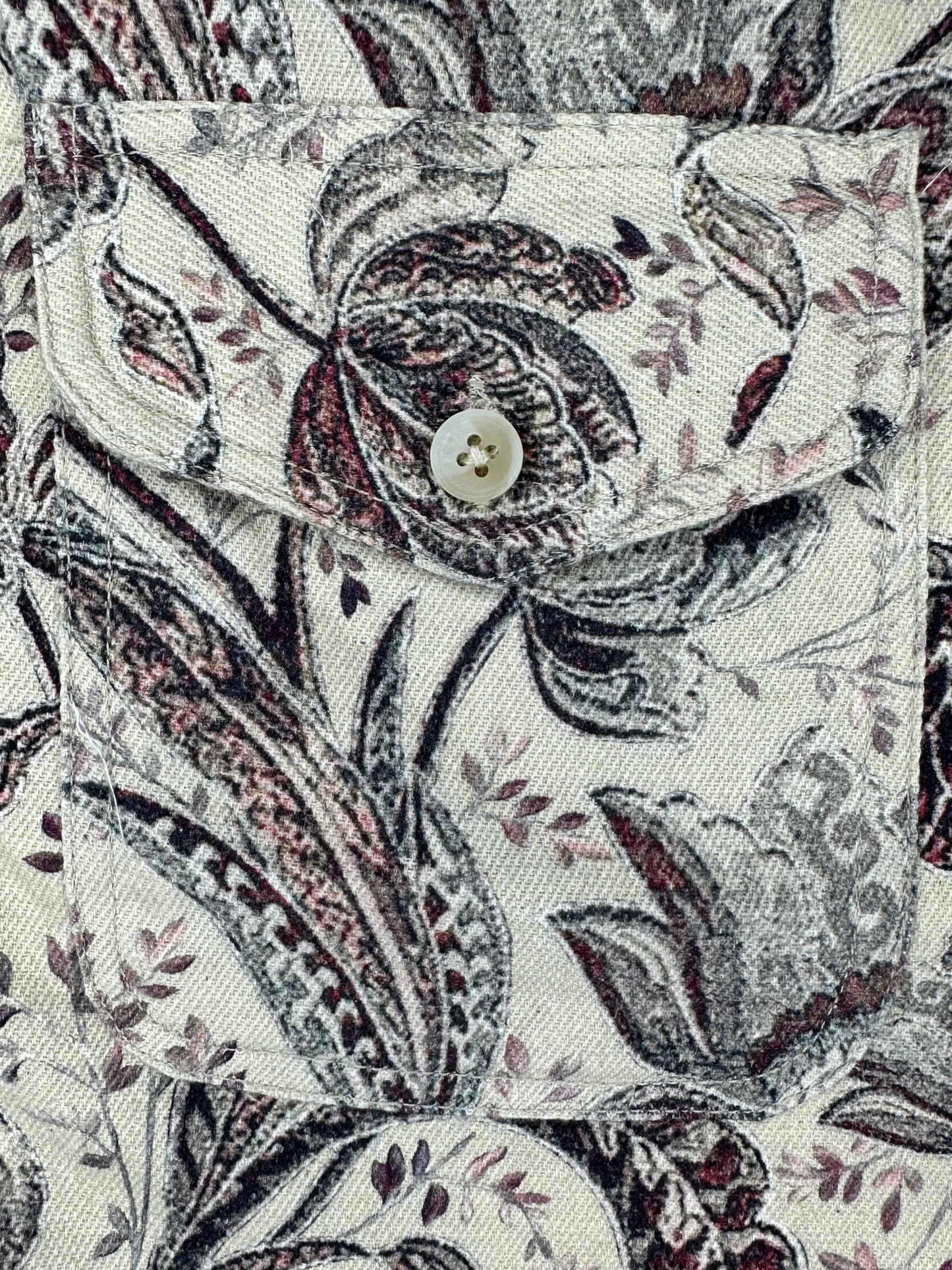 Men’s Heavy Drill Floral Print Shirt